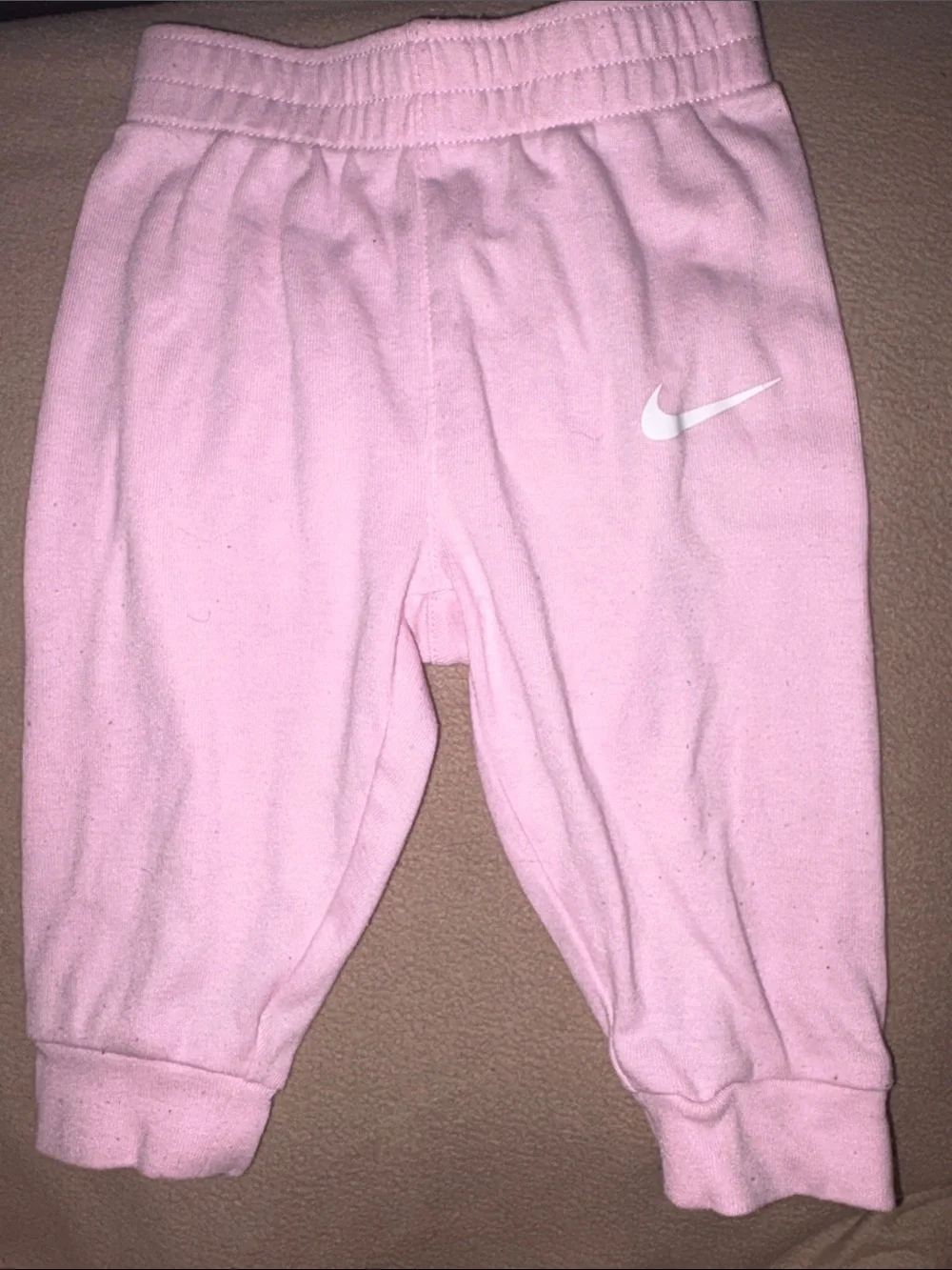 Nike Light Pink Baby Sweatpants & Bodysuit Set